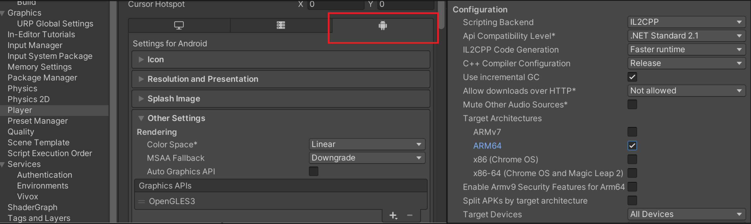 Build Settings - Client-Android