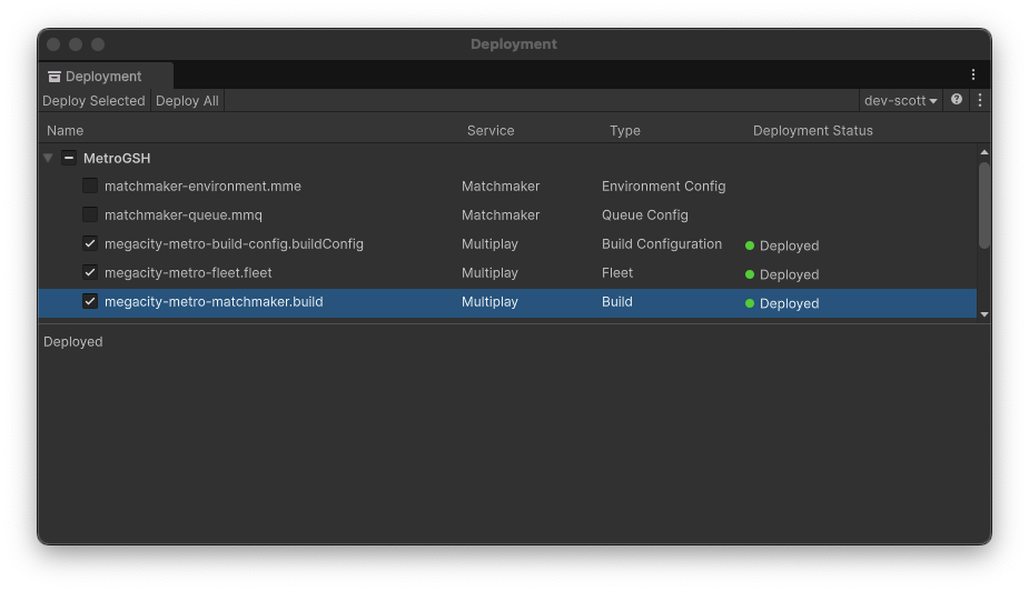 Deployment window