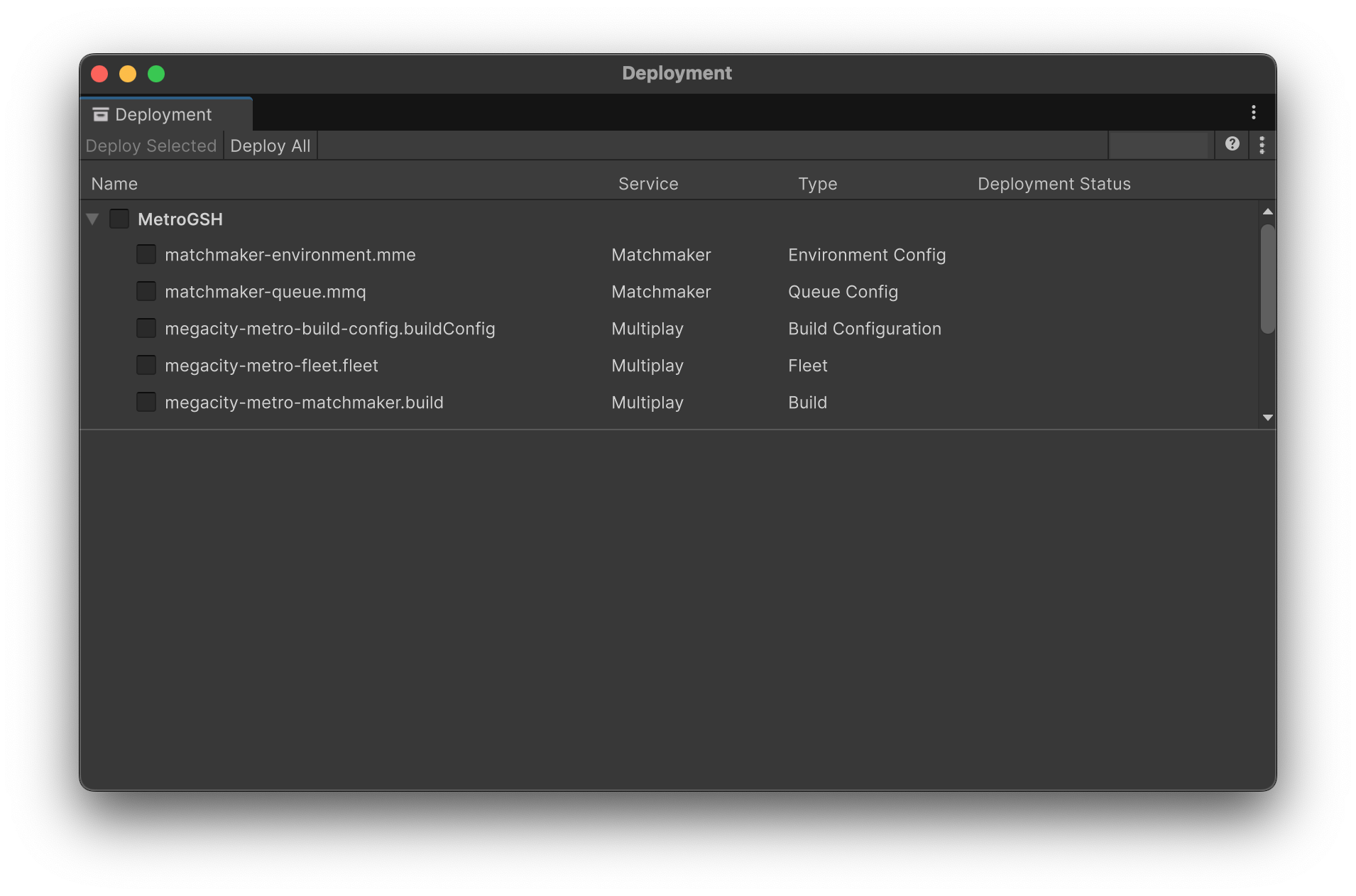 Deployment window